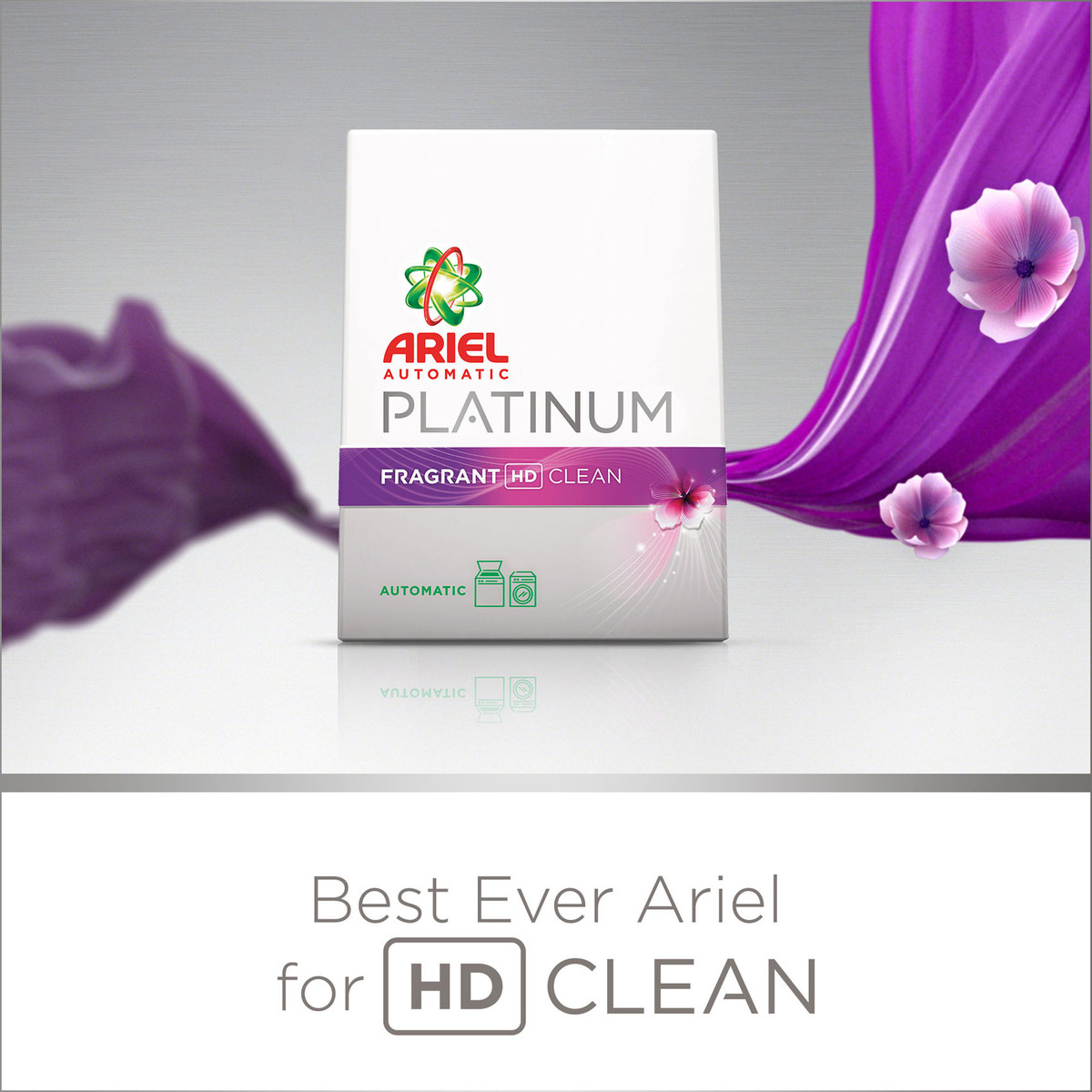 Ariel Automatic Platinum Laundry Powder Detergent Fragrant HD Clean 5kg